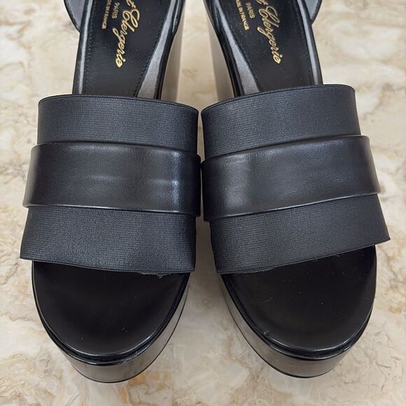 Robert Clergerie Dobert Leather Wedge Platform Sandals - Picture 10 of 15